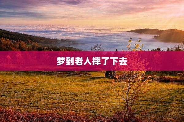 梦到老人摔了下去