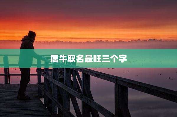 属牛取名最旺三个字