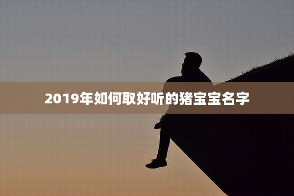 2019年如何取好听的猪宝宝名字