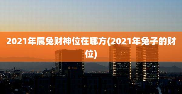 2021年属兔财神位在哪方(2021年兔子的财位)