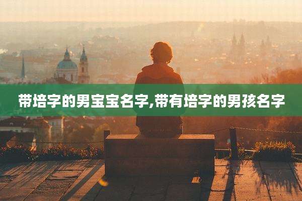 带培字的男宝宝名字,带有培字的男孩名字