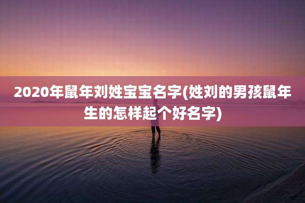 2020年鼠年刘姓宝宝名字(姓刘的男孩鼠年生的怎样起个好名字)