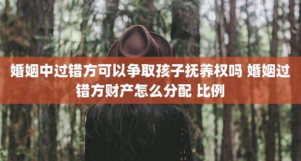 婚姻中过错方可以争取孩子抚养权吗 婚姻过错方财产怎么分配 比例