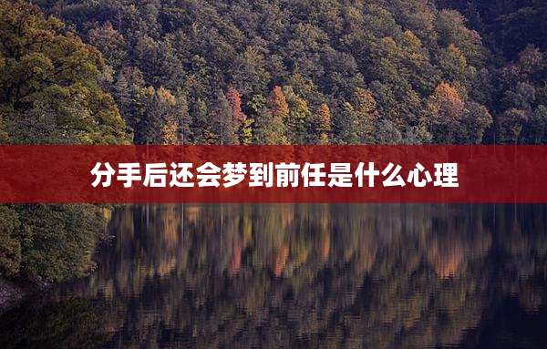 分手后还会梦到前任是什么心理
