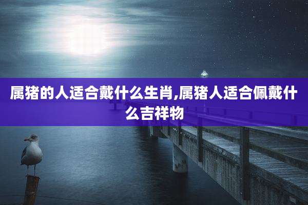 属猪的人适合戴什么生肖,属猪人适合佩戴什么吉祥物