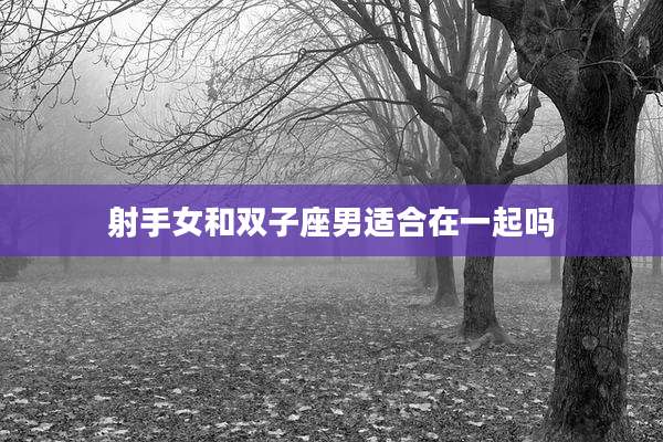 射手女和双子座男适合在一起吗