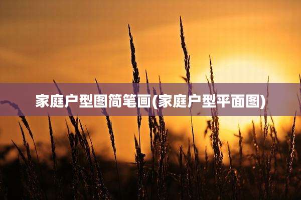 家庭户型图简笔画(家庭户型平面图)