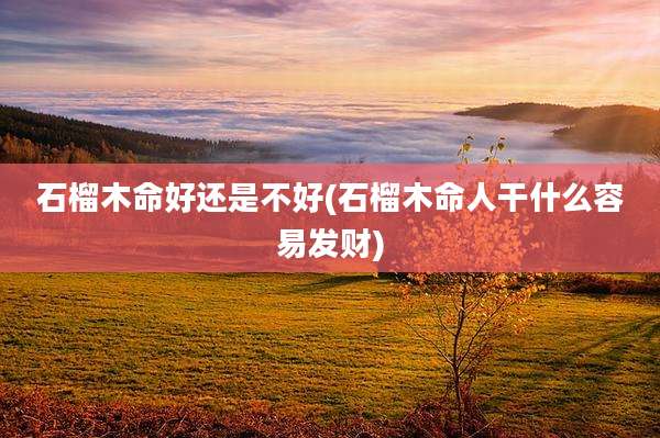 石榴木命好还是不好(石榴木命人干什么容易发财)