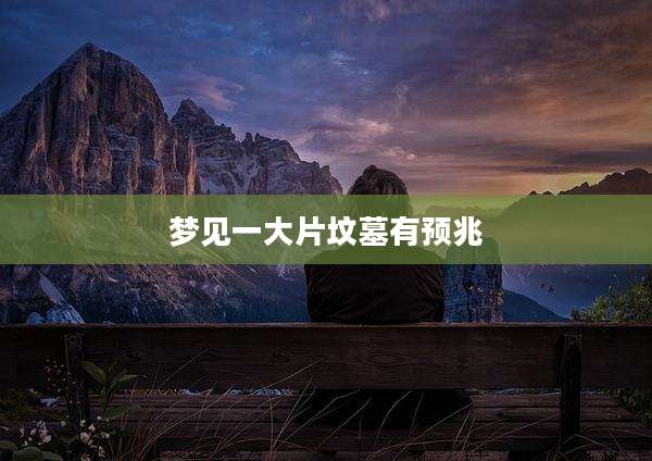梦见一大片坟墓有预兆