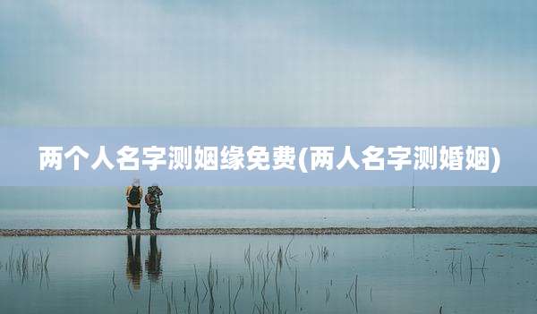 两个人名字测姻缘免费(两人名字测婚姻)