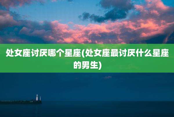 处女座讨厌哪个星座(处女座最讨厌什么星座的男生)