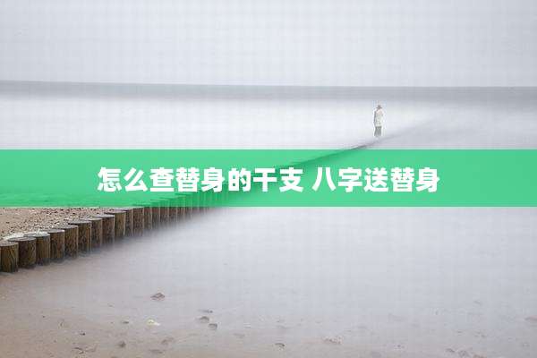 怎么查替身的干支 八字送替身
