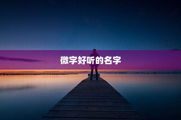 微字好听的名字