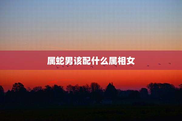 属蛇男该配什么属相女