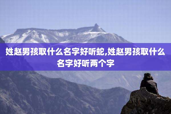 姓赵男孩取什么名字好听蛇,姓赵男孩取什么名字好听两个字