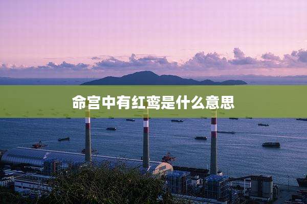 命宫中有红鸾是什么意思