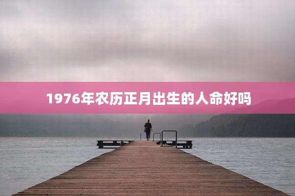 1976年农历正月出生的人命好吗
