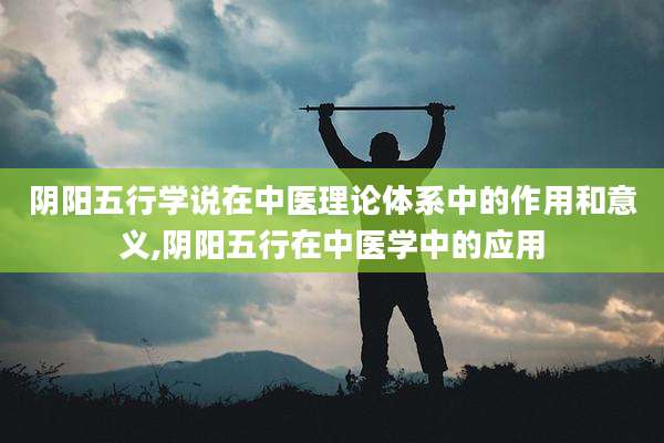 阴阳五行学说在中医理论体系中的作用和意义,阴阳五行在中医学中的应用