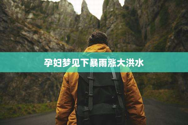 孕妇梦见下暴雨涨大洪水