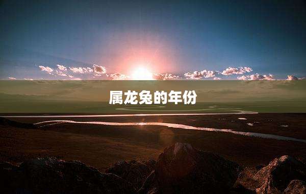 属龙兔的年份