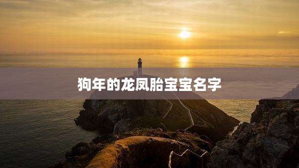 狗年的龙凤胎宝宝名字