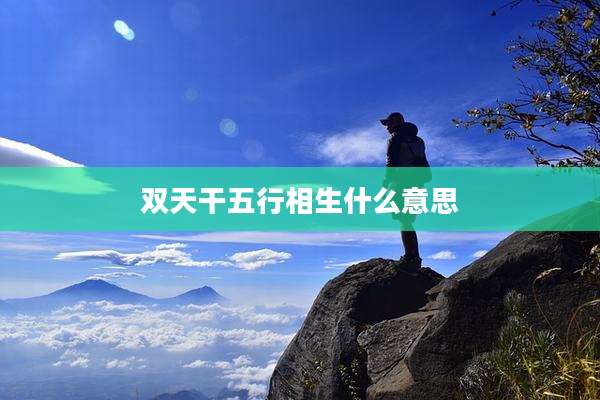 双天干五行相生什么意思