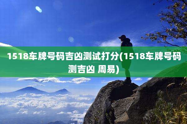 1518车牌号码吉凶测试打分(1518车牌号码测吉凶 周易)