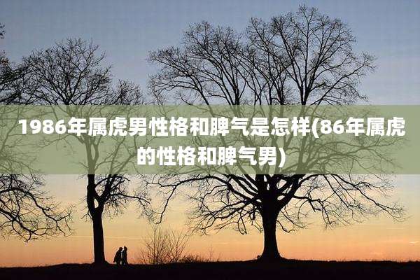 1986年属虎男性格和脾气是怎样(86年属虎的性格和脾气男)
