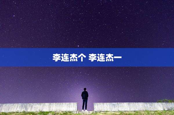 李连杰个 李连杰一