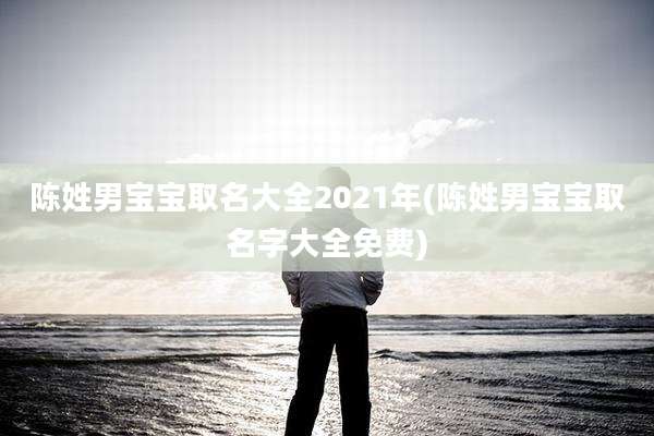 陈姓男宝宝取名大全2021年(陈姓男宝宝取名字大全免费)