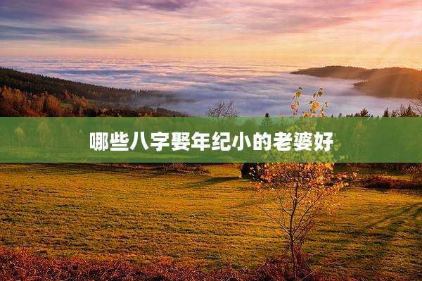 哪些八字娶年纪小的老婆好