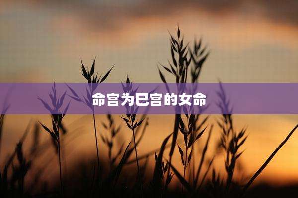 命宫为巳宫的女命