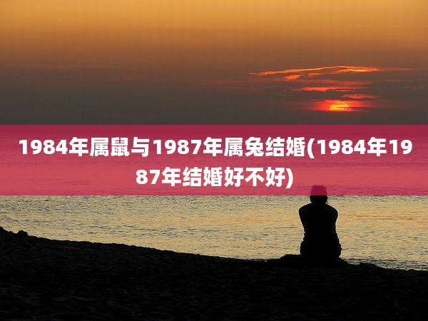 1984年属鼠与1987年属兔结婚(1984年1987年结婚好不好)