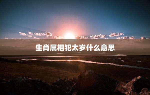 生肖属相犯太岁什么意思
