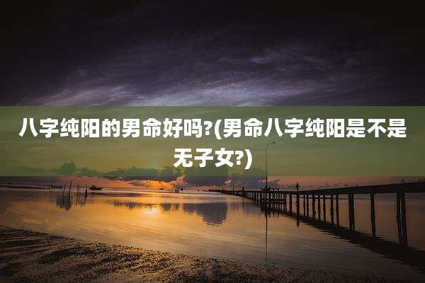八字纯阳的男命好吗?(男命八字纯阳是不是无子女?)