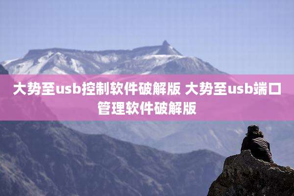 大势至usb控制软件破解版 大势至usb端口管理软件破解版