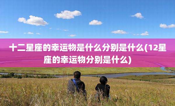 十二星座的幸运物是什么分别是什么(12星座的幸运物分别是什么)