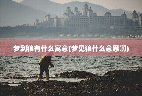 梦到狼有什么寓意(梦见狼什么意思啊)