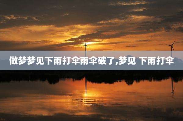 做梦梦见下雨打伞雨伞破了,梦见 下雨打伞
