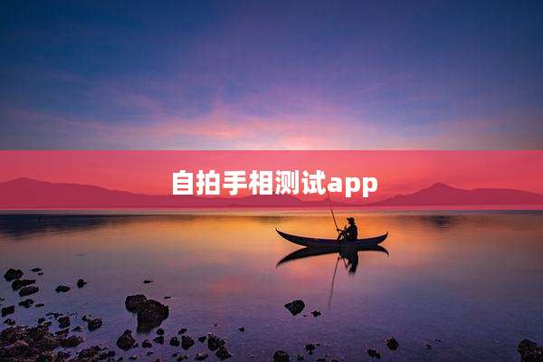 自拍手相测试app