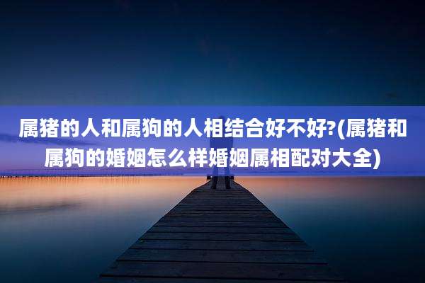 属猪的人和属狗的人相结合好不好?(属猪和属狗的婚姻怎么样婚姻属相配对大全)