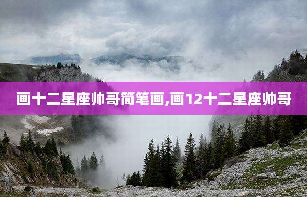 画十二星座帅哥简笔画,画12十二星座帅哥