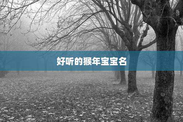 好听的猴年宝宝名