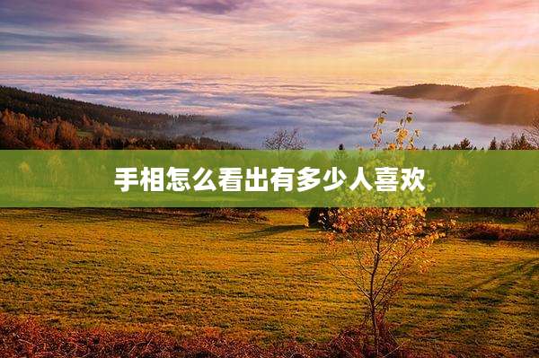 手相怎么看出有多少人喜欢