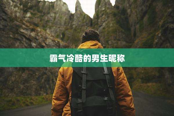 霸气冷酷的男生昵称