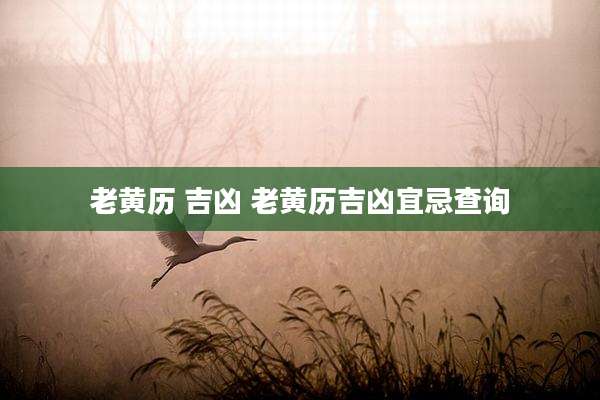 老黄历 吉凶 老黄历吉凶宜忌查询