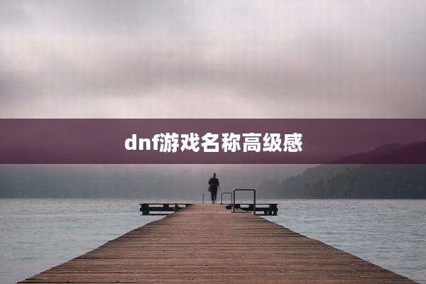 dnf游戏名称高级感