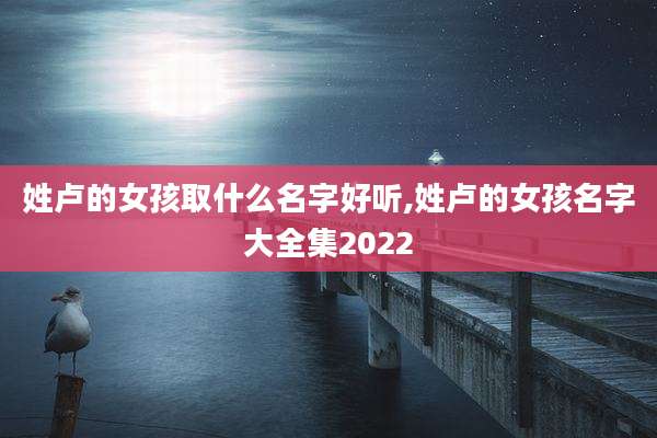 姓卢的女孩取什么名字好听,姓卢的女孩名字大全集2022