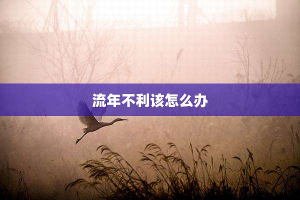 流年不利该怎么办