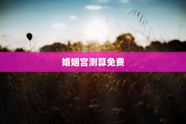 婚姻宫测算免费